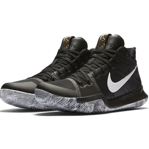 Nike Kyrie 3 "BHM" Sneakers Shoes Black Mens Size 8 Lace Up Mid Top - 852417-001 - Picture 1 of 6
